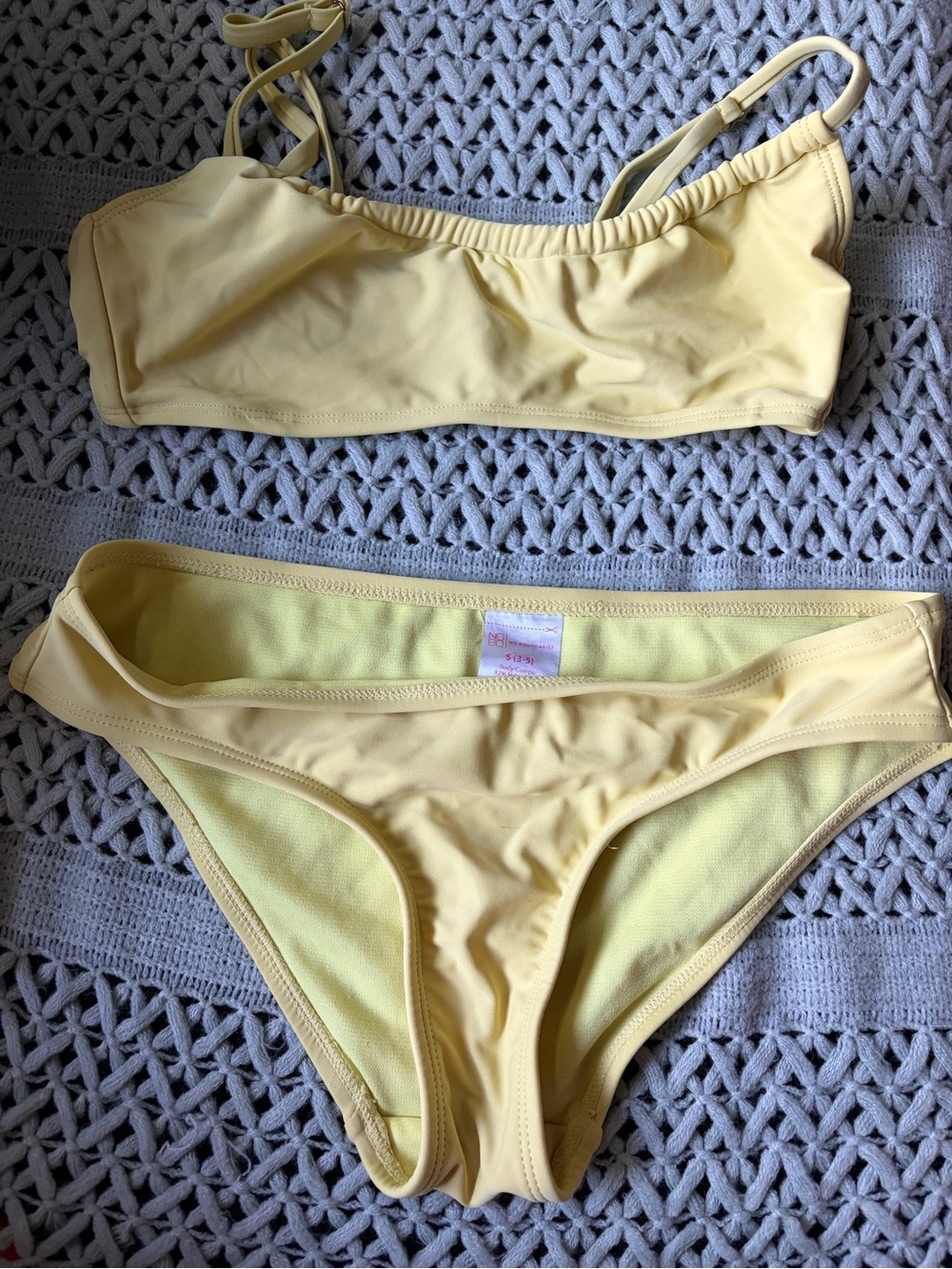 No Boundaries Bright Lemon Yellow Bikini Set